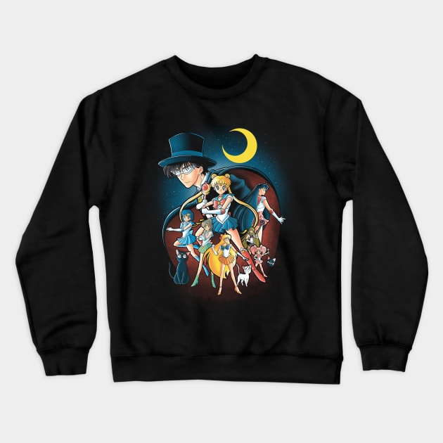 Moon power Crewneck Sweatshirt by Cromanart